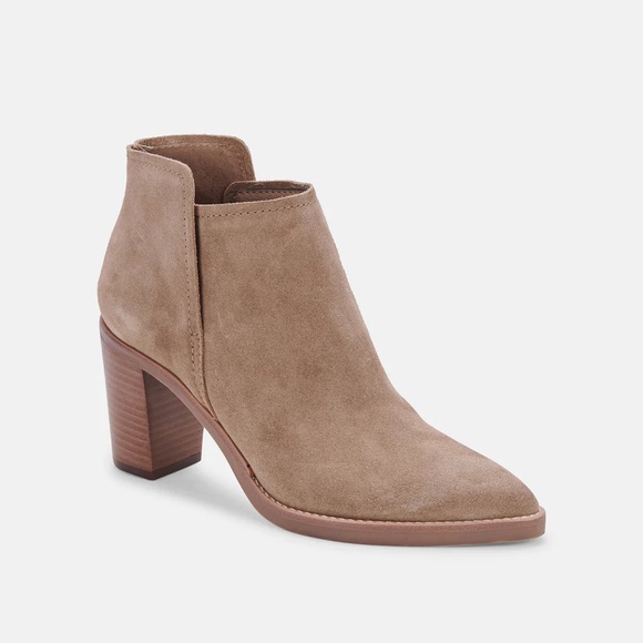 Dolce Vita Shoes - DOLCE VITA Spade Leather Booties‎ Mushroom Suede